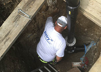 Grundwasserbohrung, Dauerpumpversuch in Tägerhard Wettingen